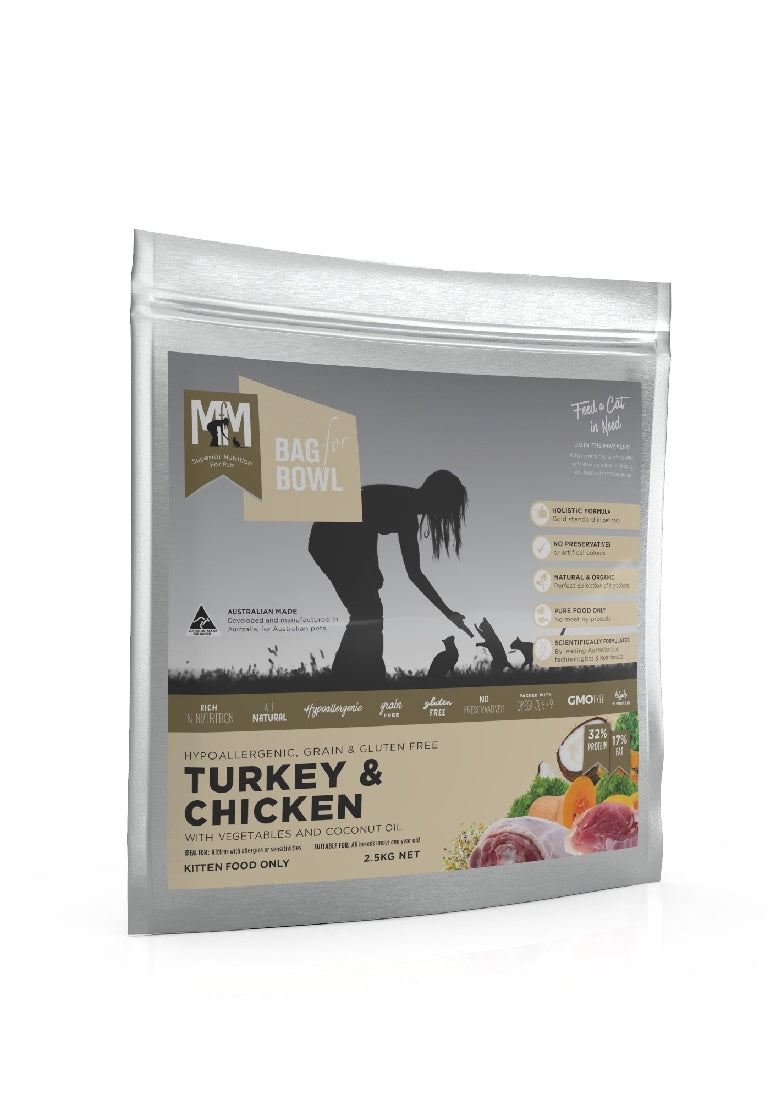 Meals For Mutts Cat Kitten Grainfree Chicken & Turkey 2.5kg-Cat Food & Treats-Ascot Saddlery