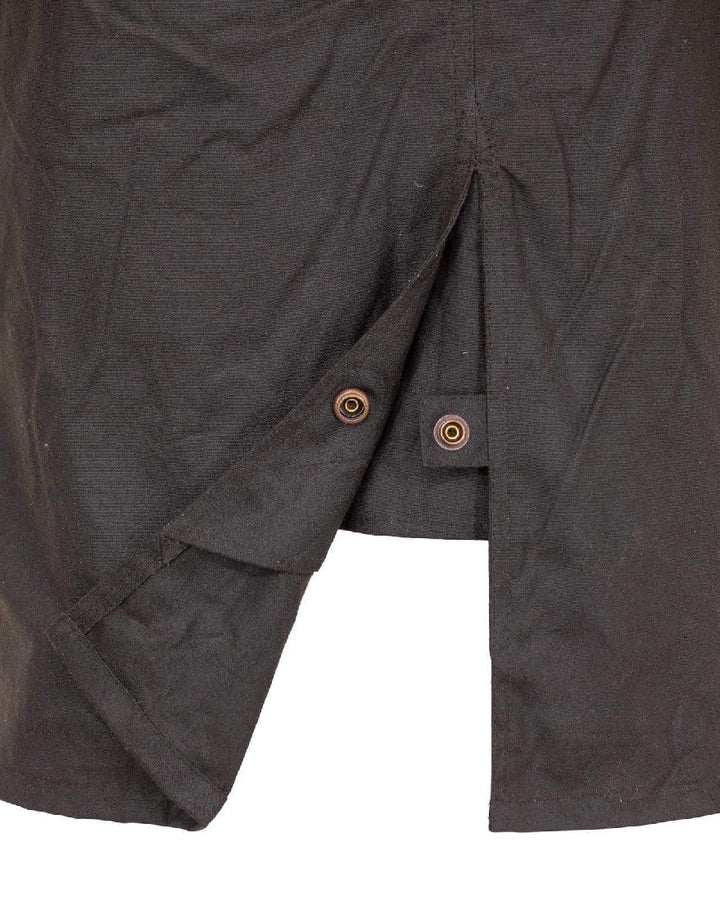 Outback Childs Oilskin Coat Brown-CLOTHING: Oilskins-Ascot Saddlery