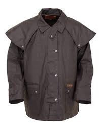 Outback Oilskin Short Coat Brown-CLOTHING: Oilskins-Ascot Saddlery