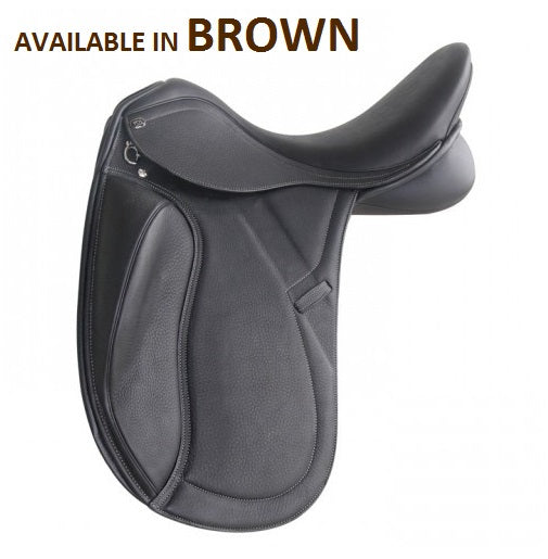 Pds Escapado Monoflap Dressage Saddle Brown-SADDLES: Dressage Saddles-Ascot Saddlery