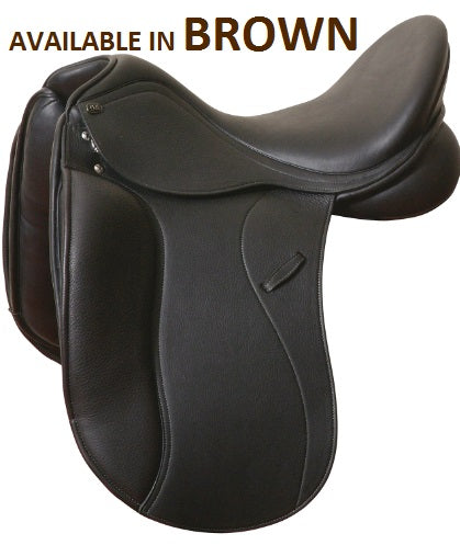 Pds Euro Pro Dressage Saddle Brown-SADDLES: Dressage Saddles-Ascot Saddlery