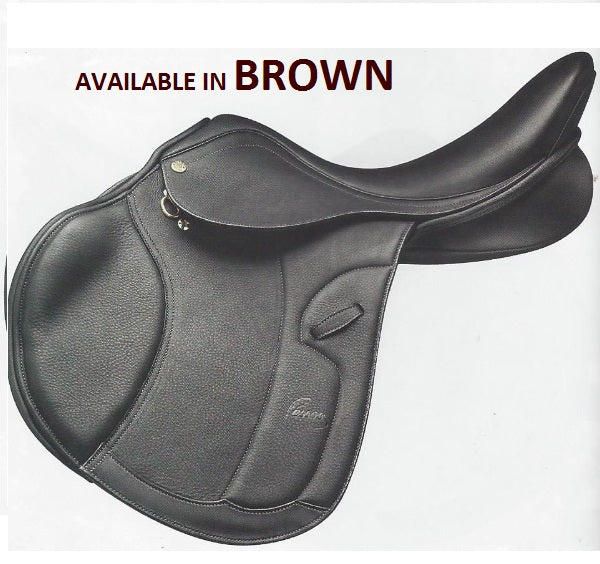 Pessoa World Champion Jumping Saddle Dark Brown-SADDLES: Jumping Saddles-Ascot Saddlery