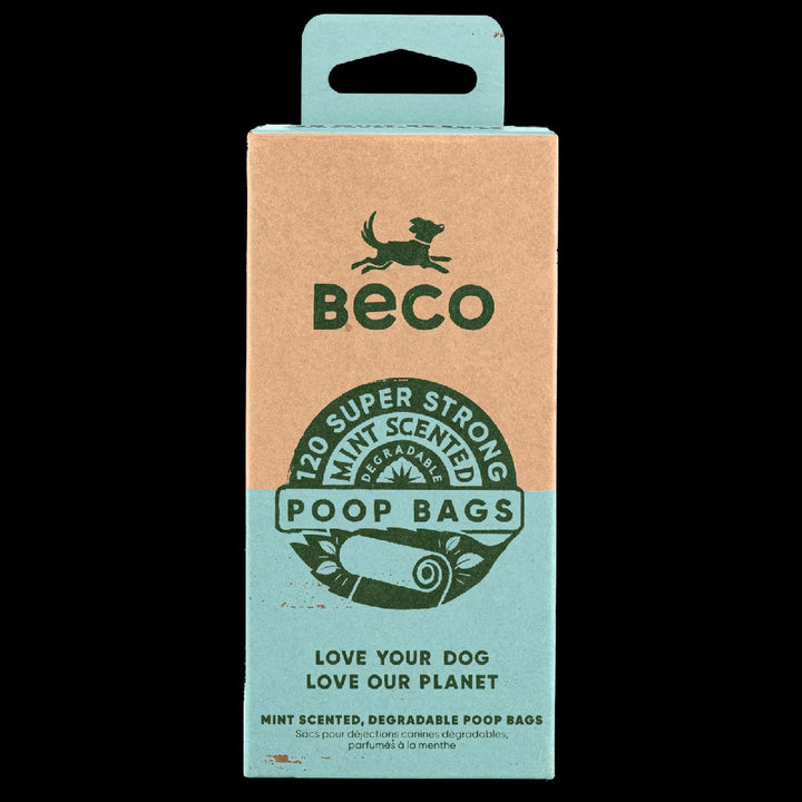 Poo Bag Beco Mint Scented 120pack-Dog Walking-Ascot Saddlery