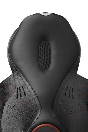 Prestige X Breath Jumping Saddle Black & Red-SADDLES: Jumping Saddles-Ascot Saddlery