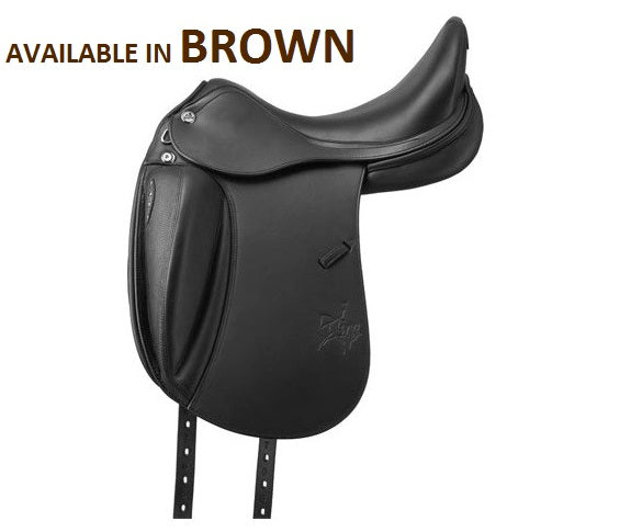 Prestige X Helen K Lux Dressage Saddle Tobacco-SADDLES: Dressage Saddles-Ascot Saddlery