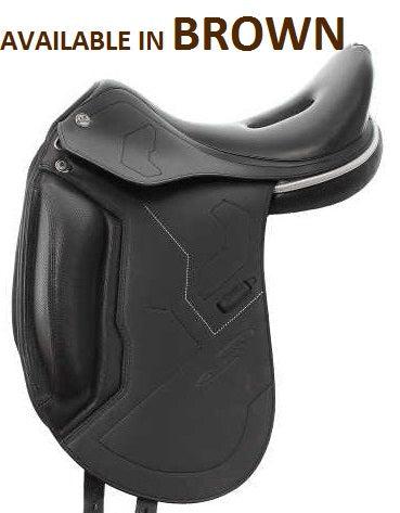 Prestige X Helen Lux Dressage Saddle Tobacco-SADDLES: Dressage Saddles-Ascot Saddlery