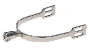 Prince Of Wales Disc Rowel Spurs 25mm Shank Stainless Steel-RIDER: Spurs & Straps-Ascot Saddlery
