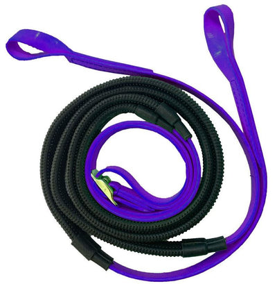 Pvc Reins Rubber Grip Horsesense 16mm Loop End Purple & Black Grip-HORSE: Racing & PVC-Ascot Saddlery