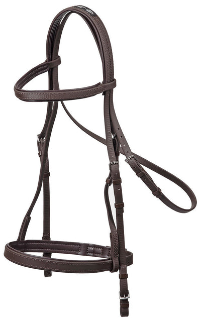 Pvc Training Race Bridle & Cavesson Brown-HORSE: Racing & PVC-Ascot Saddlery
