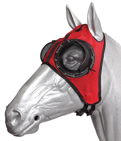 Rogues Hood Airlite Adjustable Mesh Eye Red (by Order)-HORSE: Racing & PVC-Ascot Saddlery