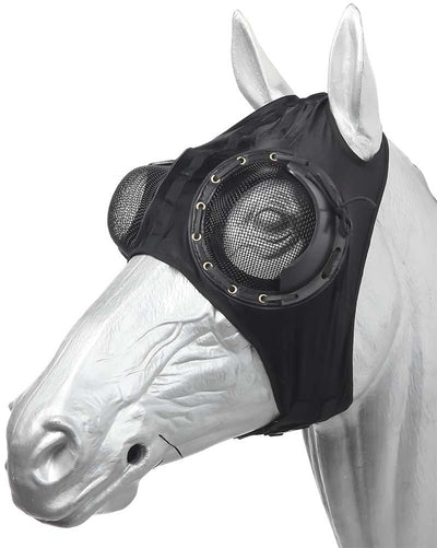 Rogues Hood Lycra Adjustable Mesh Eye Black-HORSE: Racing & PVC-Ascot Saddlery