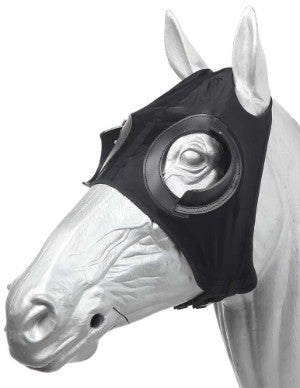 Rogues Hood Lycra Fixed Half Cup Black-HORSE: Racing & PVC-Ascot Saddlery