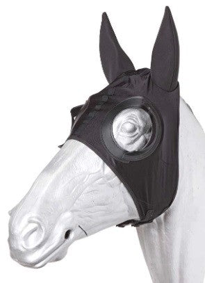 Rogues Hood Lycra Neoprene Ears Half Cup Black-HORSE: Racing & PVC-Ascot Saddlery