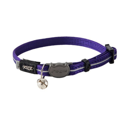 Rogz Cat Collar Alleycat Safeloc 11mm Purple-Cat Accessories-Ascot Saddlery