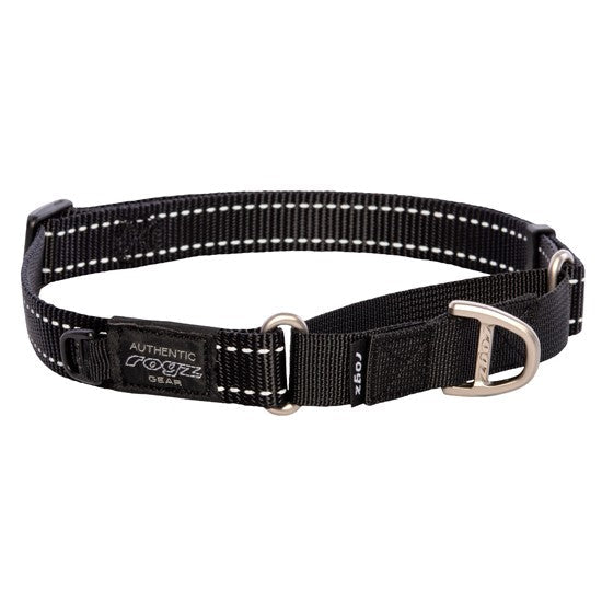 Rogz Dog Collar Control Web Black