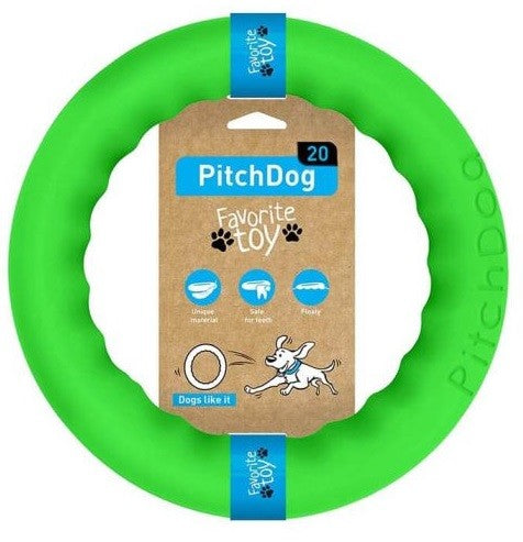 Sassbai Toy Pitchdog Ring Lime Green-Dog Toys-Ascot Saddlery