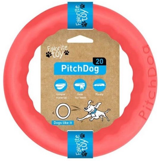 Sassbai Toy Pitchdog Ring Pink-Dog Toys-Ascot Saddlery