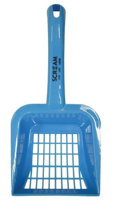 Scream Litter Scoop 28cmx13cm Loud Blue-Cat Litter & Accessories-Ascot Saddlery