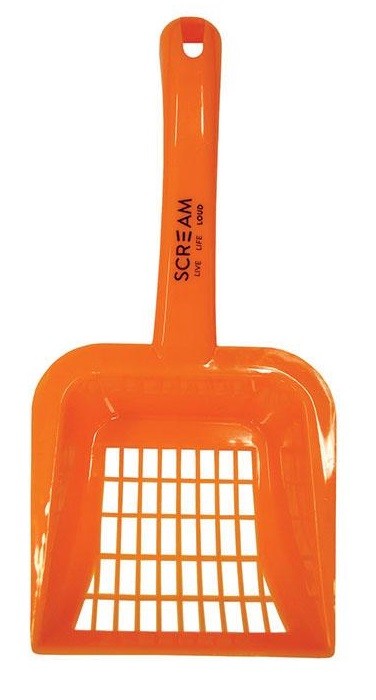 Scream Litter Scoop 28cmx13cm Loud Orange-Cat Litter & Accessories-Ascot Saddlery