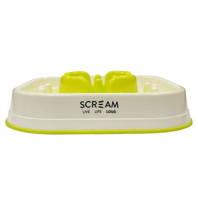 Scream Slow Feed Bowl Interactive 28cmx28cmx7cm Loud Green-Dog Accessories-Ascot Saddlery