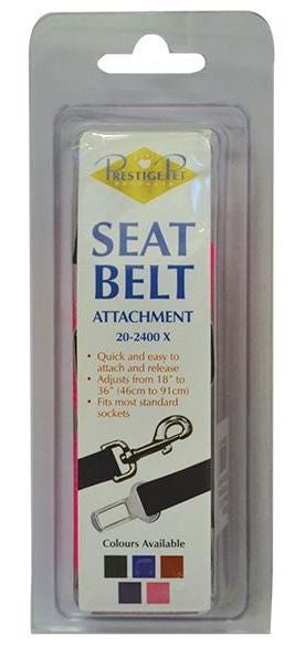 Seat Belt Dog Pp Red Adjust-Dog Accessories-Ascot Saddlery
