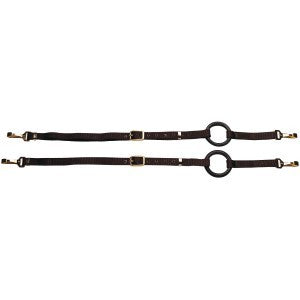 Side Rein Webb Rubber Ring Black-HORSE: Lungeing & Schooling-Ascot Saddlery