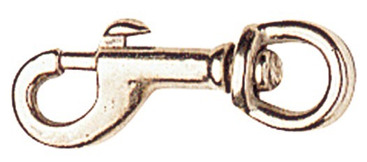 Snap Hook Round Nickle Plated 3/4 Inch-HORSE: Leads & Snap Hooks-Ascot Saddlery