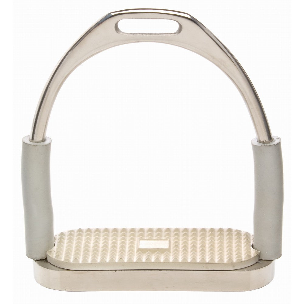 Stirrup Irons Flexible Shank Stainless Steel-HORSE: Stirrup Irons-Ascot Saddlery