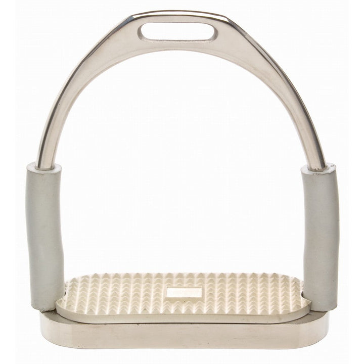 Stirrup Irons Flexible Shank Stainless Steel-HORSE: Stirrup Irons-Ascot Saddlery