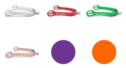 Tech Spurs Florence Shiny Medium Titanium-RIDER: Spurs & Straps-Ascot Saddlery