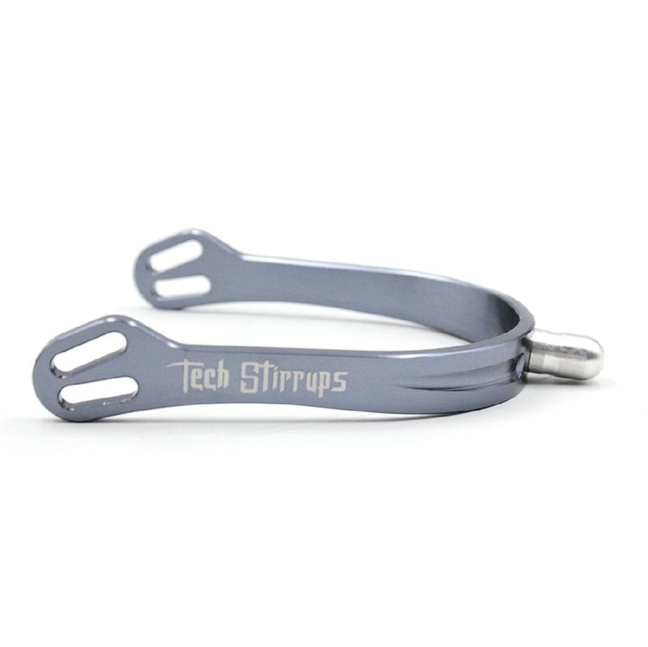 Tech Spurs Florence Shiny Medium Titanium-RIDER: Spurs & Straps-Ascot Saddlery