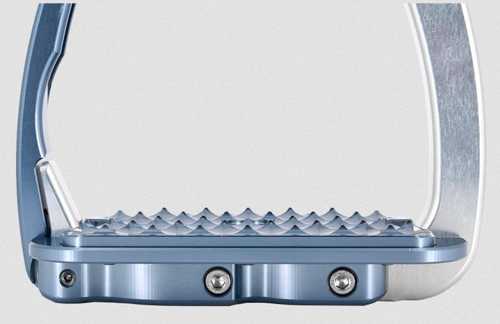 Tech Stirrup Irons Venice Evo Flat Safety Stirrups Black & Brown-HORSE: Stirrup Irons-Ascot Saddlery