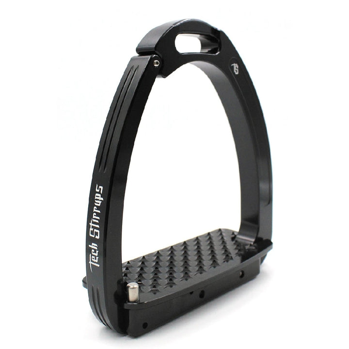 Tech Stirrup Irons Venice Young Safety Stirrups Black & Black-HORSE: Stirrup Irons-Ascot Saddlery
