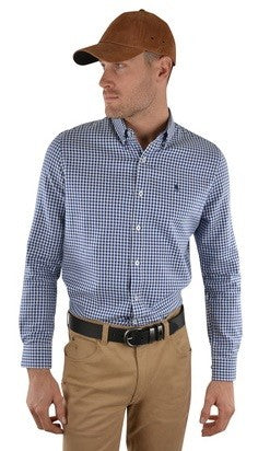 Thomas Cook Albion Tailored Long Sleeve Shirt Royal Blue Mens-CLOTHING: Clothing Mens-Ascot Saddlery