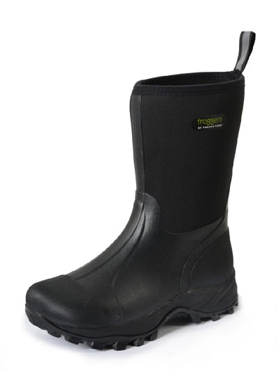 Thomas Cook Gumboot Froggers Advent Lite Mid W23 Black-FOOTWEAR: Casual Footwear-Ascot Saddlery