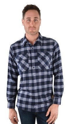 Thomas Cook Roachdale Thermal Long Sleeve Shirt Navy & Royal Mens-CLOTHING: Clothing Mens-Ascot Saddlery