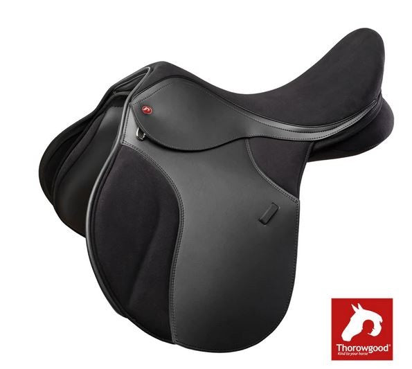 Thorowgood T4 All Purpose Compact Saddle Black-SADDLES: All Purpose Saddles-Ascot Saddlery