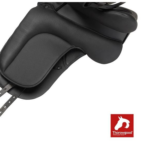 Thorowgood T4 All Purpose Compact Saddle High Wither Black 17.0"-SADDLES: All Purpose Saddles-Ascot Saddlery