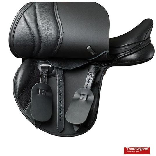 Thorowgood T8 Pony Jump Saddle Black 15.5"-SADDLES: Jumping Saddles-Ascot Saddlery