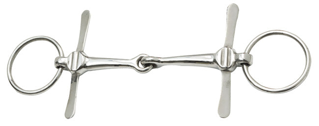 Toklat Stainless Steel Slow Twist Snaffle Tom Thumb Pelham - 3 3/4