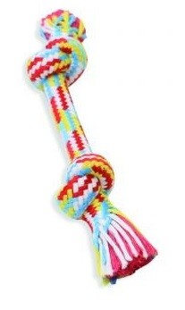 Toy Dog Rope Braidys 2 Knot Small-Dog Toys-Ascot Saddlery