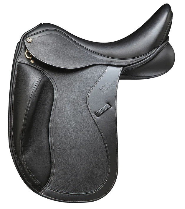 Trainers Jessica Deluxe Monoflap Dressage Saddle Black-SADDLES: Dressage Saddles-Ascot Saddlery