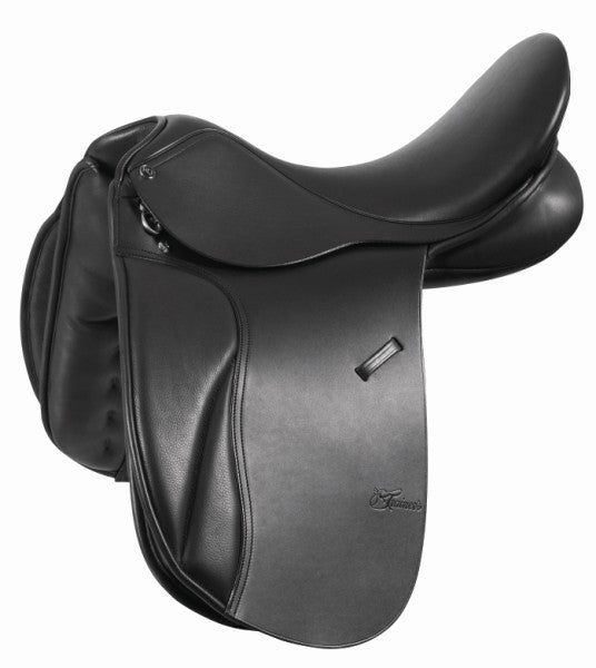Trainers Jessica Dressage Saddle Black-SADDLES: Dressage Saddles-Ascot Saddlery