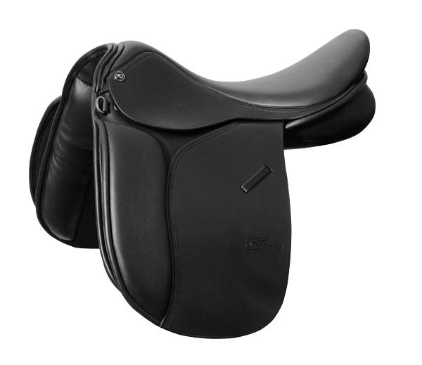 Trainers Master Pony Show Saddle Black-SADDLES: Dressage Saddles-Ascot Saddlery