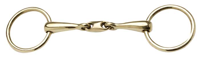 Training Bradoon Kk Style Fine Mouth Gold-HORSE: Bits-Ascot Saddlery