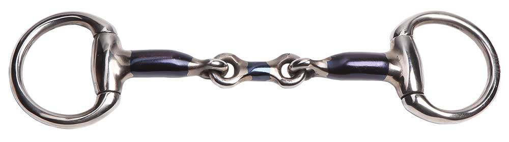Training Eggbutt Bit Blue Metal-HORSE: Bits-Ascot Saddlery