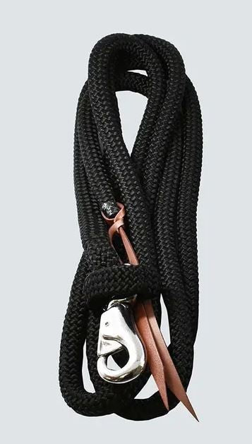 Training Lead & Snap 7ft 2.24mt Eurohunter Black-HORSE: Lungeing & Schooling-Ascot Saddlery