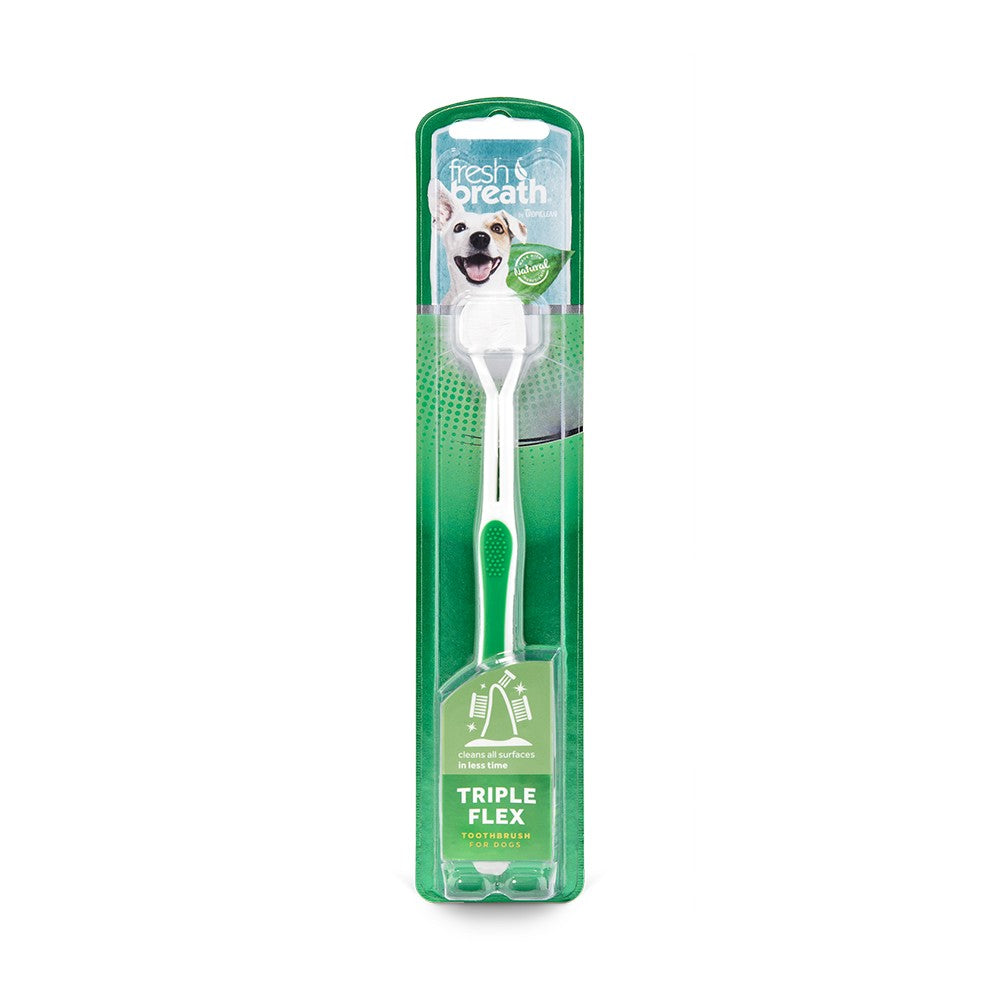 Tropiclean Fresh Breath Tripleflex Toothbrush Large-Dog Potions & Lotions-Ascot Saddlery
