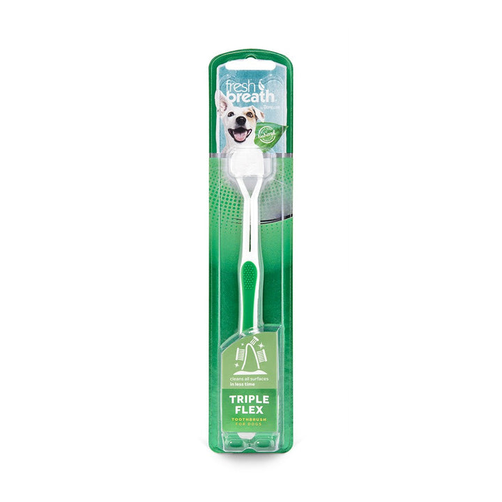 Tropiclean Fresh Breath Tripleflex Toothbrush Large-Dog Potions & Lotions-Ascot Saddlery