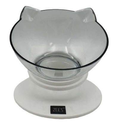 Zees Cat Bowl Elevated & Tilted Single 250ml-Cat Accessories-Ascot Saddlery